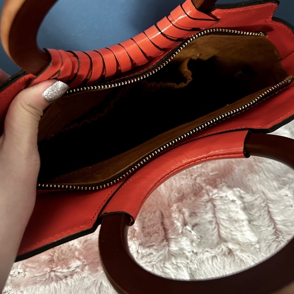 Patricia Nash Orange Leather Handbag & Wallet - Picture 7 of 10